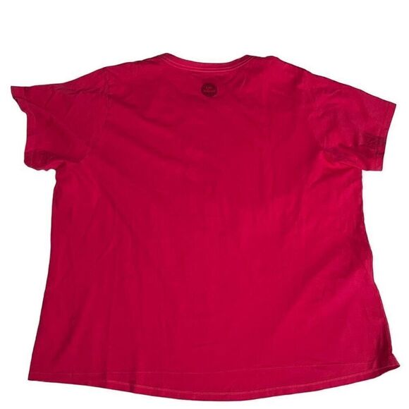 Life is Good Women's Pink-ish Red "Family is Forever" V-Neck Crusher Tee Size XX - Picture 3 of 8